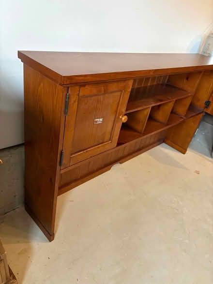 Photo of free Wood hutch for desk or breakfront (Doylestown PA) #1