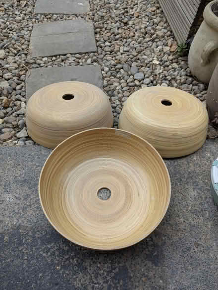 Photo of free 3 x bamboo light shades (E17) #2