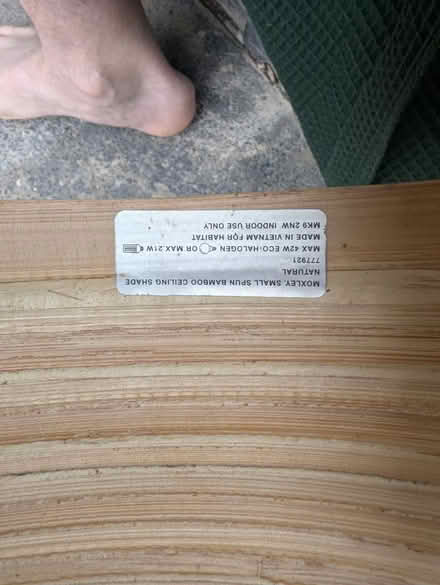 Photo of free 3 x bamboo light shades (E17) #3