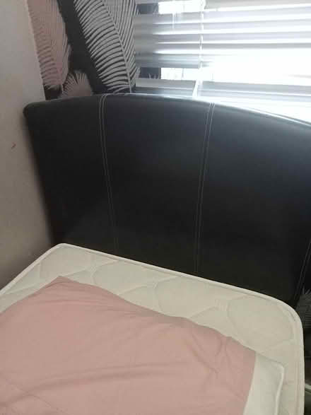 Photo of free Black leather head board single (South Dublin) #1