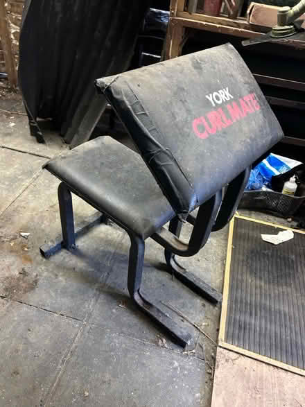Photo of free York padded preacher curl bench (Lower Stondon) #1