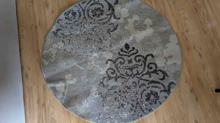 Photo of free 48 inch round rug light gray (Cupertino/West San Jose) #3