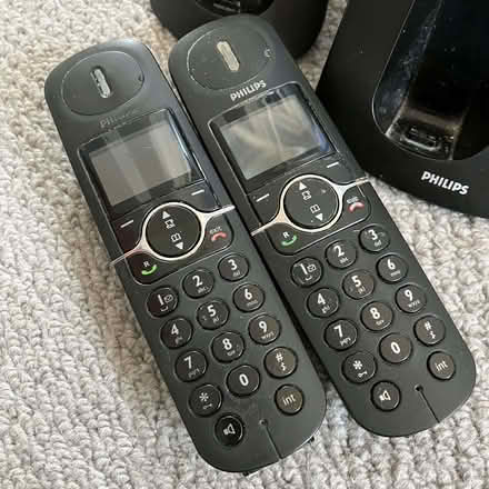 Photo of free Philips cordless phone x 2 with answer machine (Surrenden BN1) #1