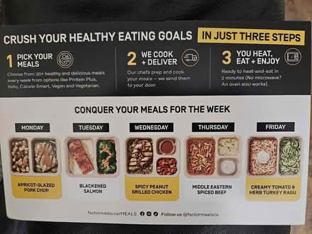 Photo of free Coupons/flyer for Factor meals (Derry/WinstonChurch/Meadowvale) #2