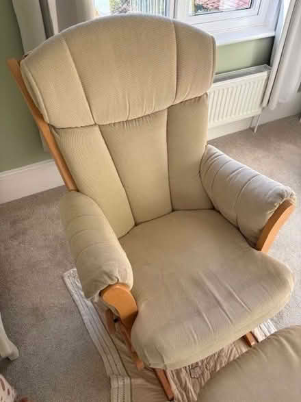 Photo of free Rocking/nursing chair and stool (Central Egham) #3