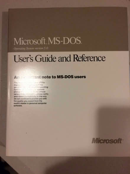 Photo of free MSDOS Users Guide (West San Jose near Cupertino) #1
