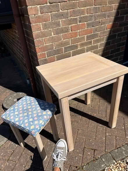 Photo of free Table (heavy) and stool (Denvilles, near Havant) #2