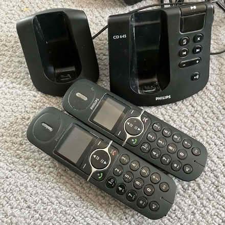 Photo of free Philips cordless phone x 2 with answer machine (Surrenden BN1) #2