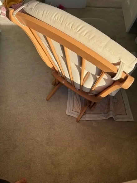 Photo of free Rocking/nursing chair and stool (Central Egham) #4