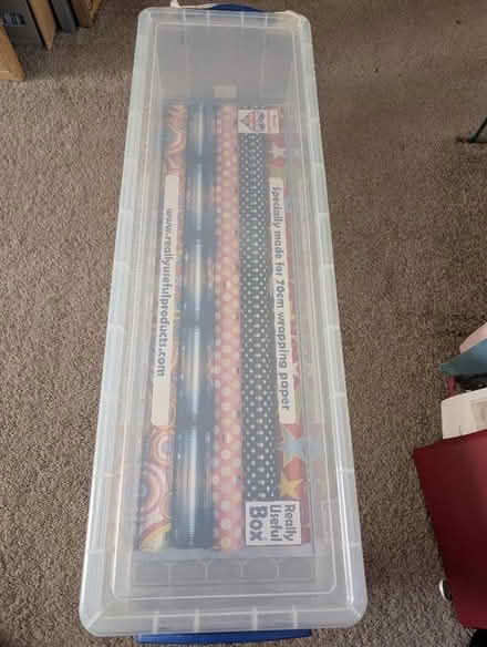 Photo of free Really Useful storage box for wrapping paper rolls (Crownhill MK8) #1