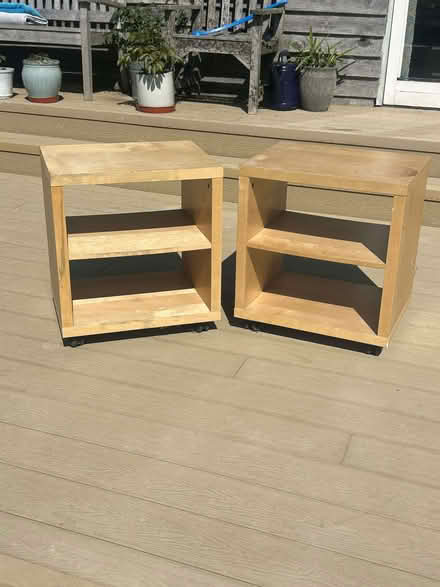Photo of free Bedside tables on wheels (Lodge Copse GU28) #1