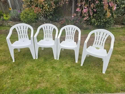 Photo of free Four Plastic Garden Chairs (Hawkwell SS5) #4
