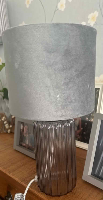 Photo of free Grey glass lamp (Dunstable) #1