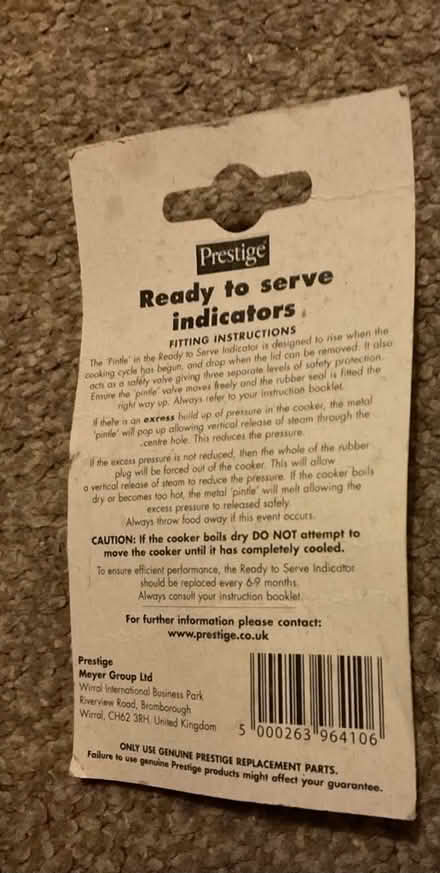 Photo of free Prestige pressure cooker part (Twerton) #2