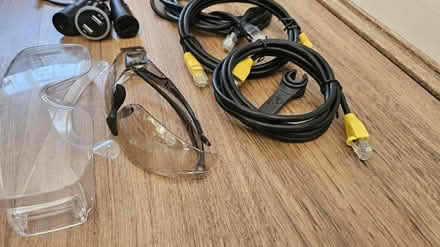 Photo of free Various cables, chargers & safety glasses (ME8, Gillingham) #4