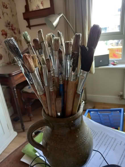 Photo of free Used paint brushes (Barnard's Green WR14) #1