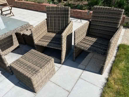 Photo of free Rattan garden dining set (Cutteslowe OX2) #2