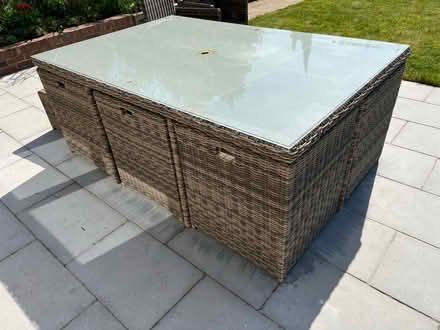 Photo of free Rattan garden dining set (Cutteslowe OX2) #1