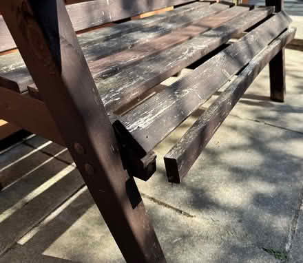 Photo of free Two seater wooden bench (Worle BS22) #3