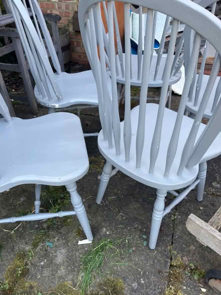 Photo of free 6 dining chairs 2 with arm rests (CR8) #3