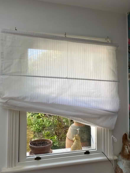Photo of free White cotton Roman blind (Stockwell) #2