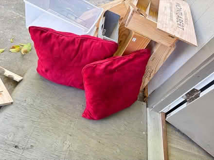 Photo of free Used red decor pillows (Ayers ranch) #1