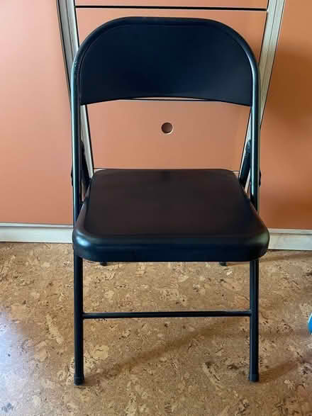 Photo of free 2 black metal folding chairs (Ruskin Park SE5) #2
