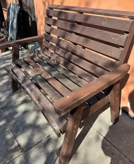 Photo of free Two seater wooden bench (Worle BS22) #2