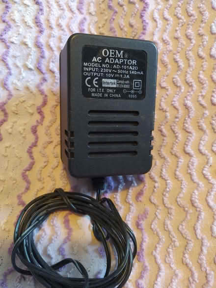 Photo of free Mains adaptor - 10v (Portsmouth PO2) #1