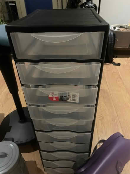 Photo of free Storage, hangers, bin, and office stool (St Margarets TW1) #2