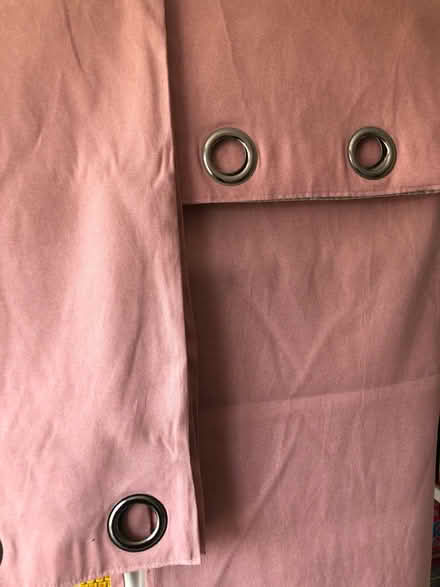 Photo of free Long pink eyelet curtains (Chatham, ME4) #2