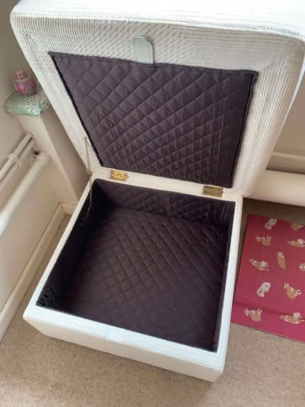 Photo of free Chenille-covered footstool (Cutteslowe OX2) #2