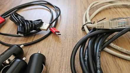 Photo of free Various cables, chargers & safety glasses (ME8, Gillingham) #3