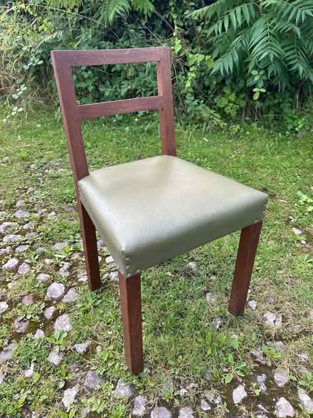Photo of free 2 wooden chairs with leatherette padded seats (Helsington LA8) #2