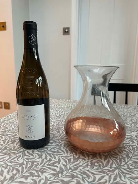 Photo of free Glass carafe with copper base (Islington/Dalston) #1