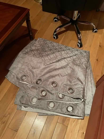 Photo of free Two long silver curtains (Dennistoun G31) #1
