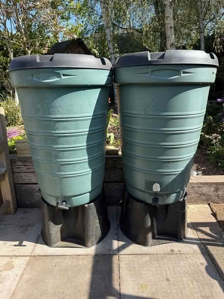 Photo of free 2 large water butts on stands (Hereford, City Centre) #1