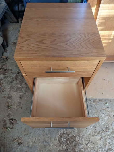 Photo of free 2 drawer wooden office cabinet (Battledown GL53) #2