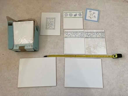 Photo of free Ceramic tiles mostly plain white with some decorative (Lewes BN7) #1