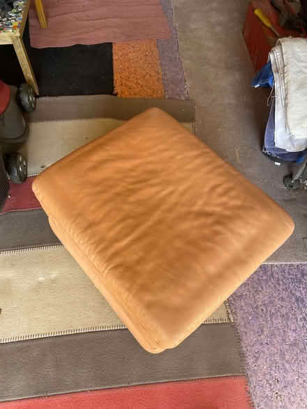 Photo of free Leather ottoman with storage. (Caversham Park RG4) #1
