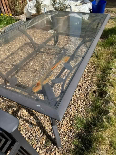 Photo of free Glass patio table & 5 chairs (Emerson Valley, MK4) #3