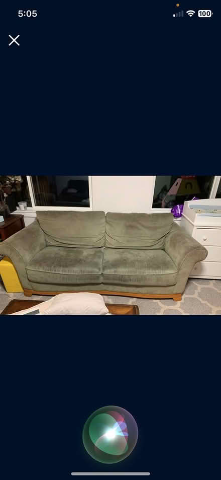 Photo of free Green Microfiber Sofa (Rainier View) #1