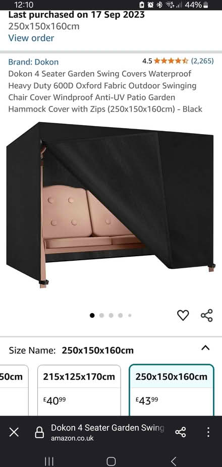 Photo of free Garden seat cover (Frome, Somerset) #1