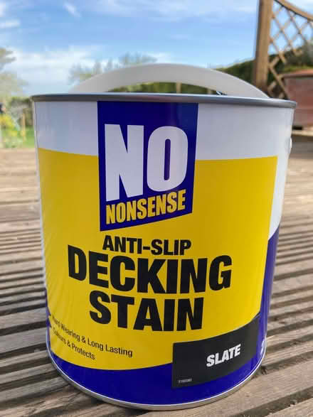 Photo of free New tin slate grey decking stain (Tollerton NG12) #1