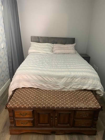 Photo of free Double divan bed + mattress/bedding (CT11) #1
