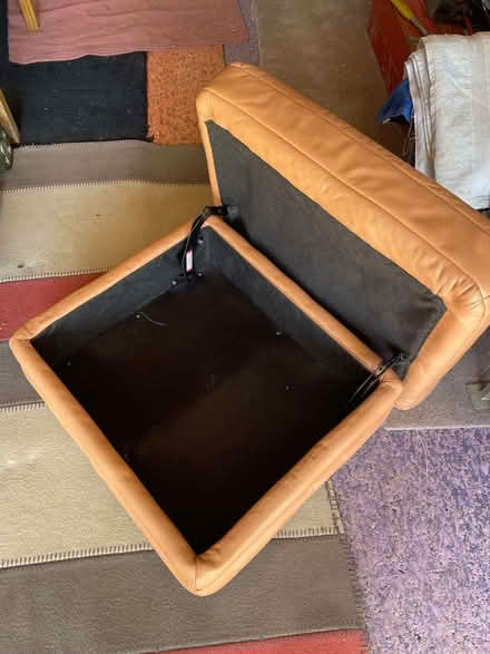 Photo of free Leather ottoman with storage. (Caversham Park RG4) #2