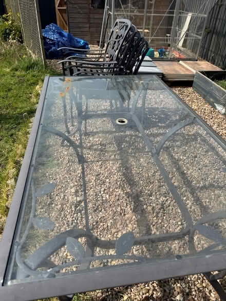 Photo of free Glass patio table & 5 chairs (Emerson Valley, MK4) #2