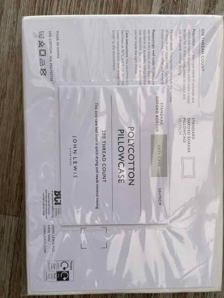 Photo of free New white pillow case (Watford) #1