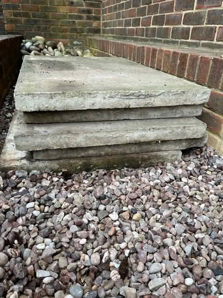 Photo of free 3 large concrete paving slabs (Dane Mead RG24) #3
