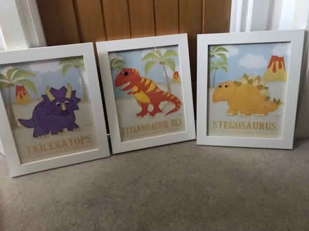 Photo of free Three framed dinosaur pictures (SL6 Furze Platt) #1